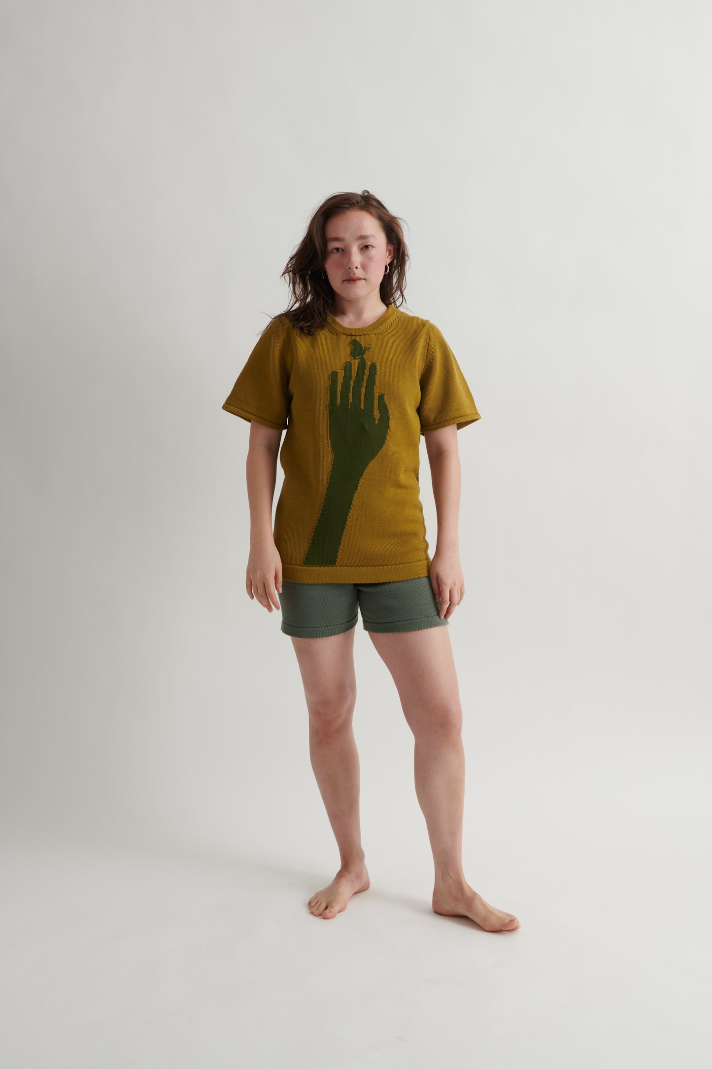 INTARSIA KNIT T-SHIRT