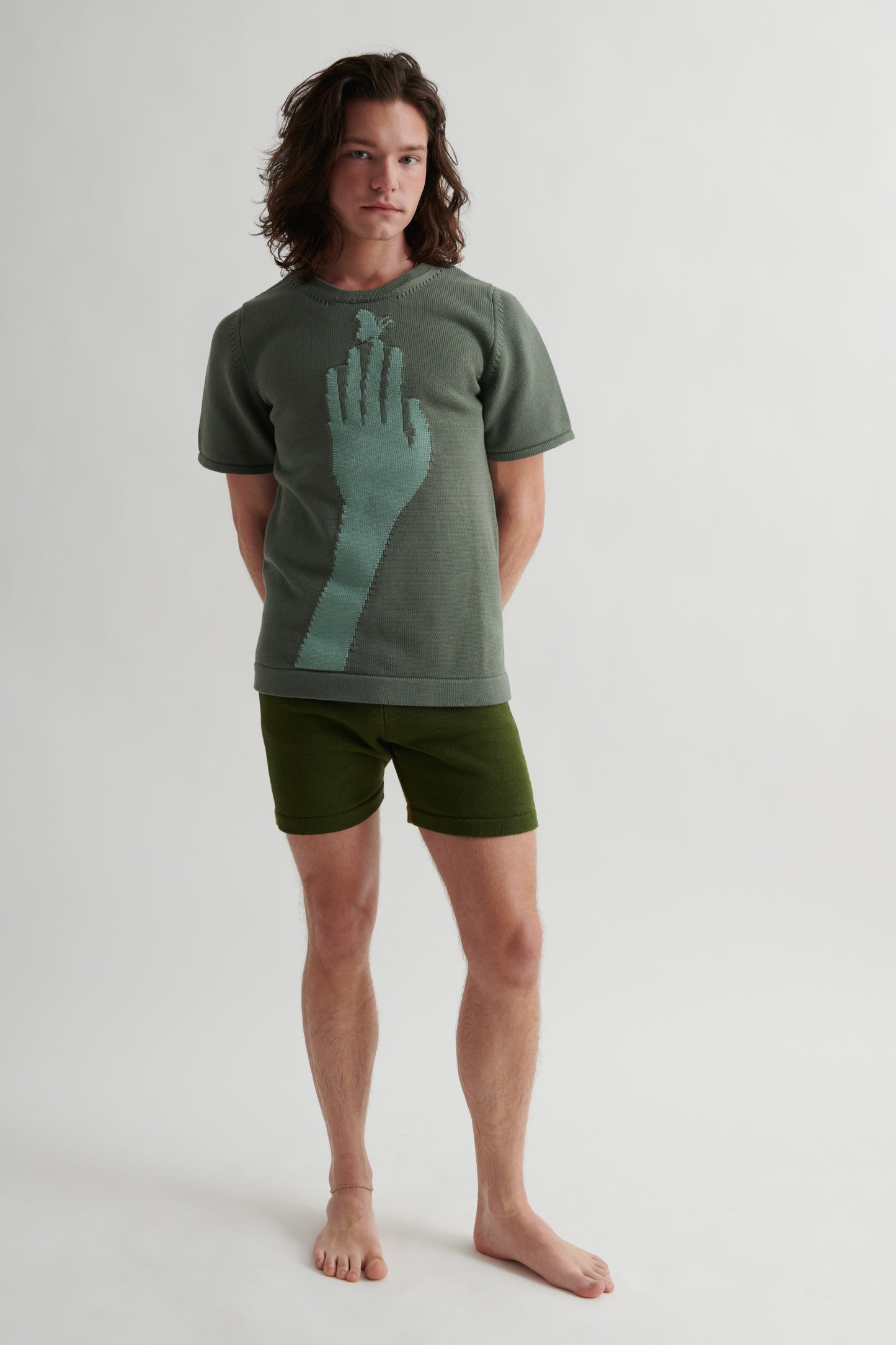 INTARSIA KNIT T-SHIRT